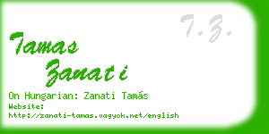 tamas zanati business card